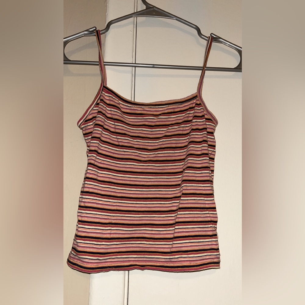 COPY - JOHN GALT PACSUN Stripped Cropped Tank Top